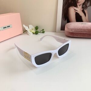 Miu Miu White Sunglasses